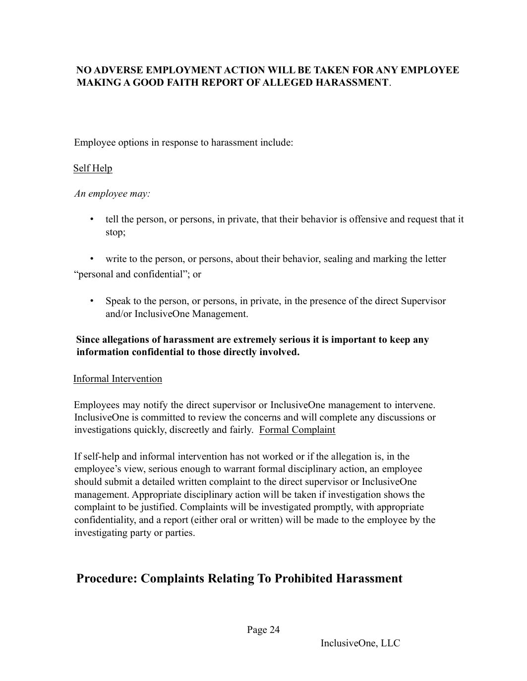 InclusiveOne Employee Handbook page 25
