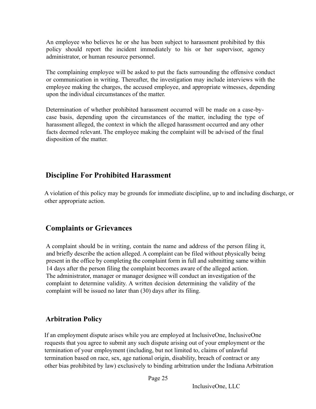 InclusiveOne Employee Handbook page 26