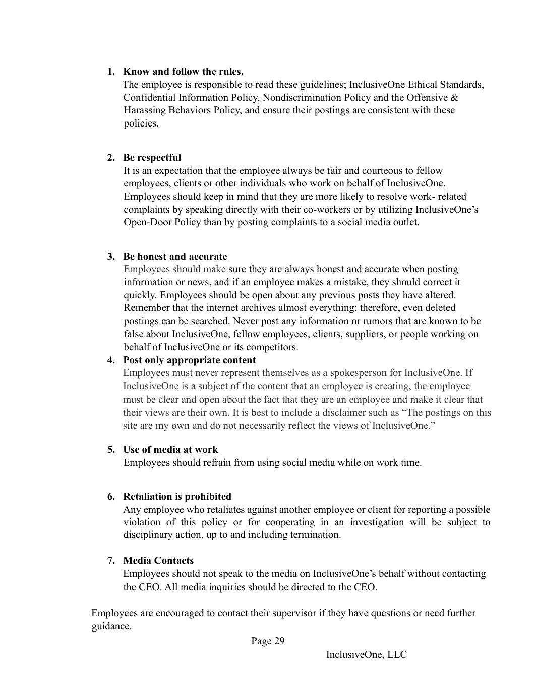 InclusiveOne Employee Handbook page 30