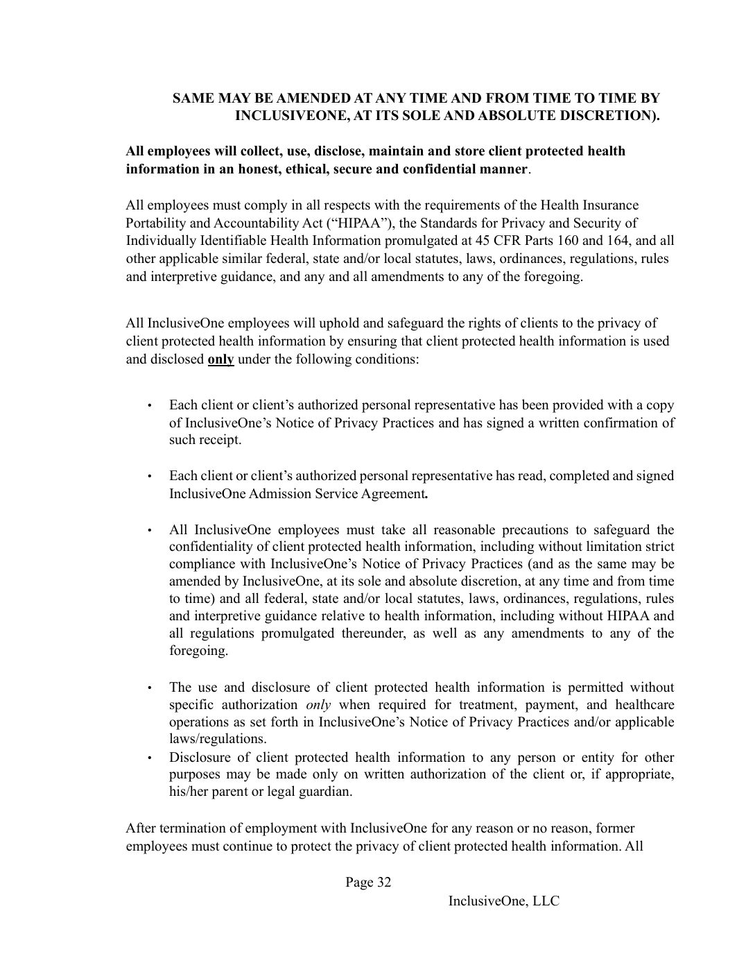 InclusiveOne Employee Handbook page 33