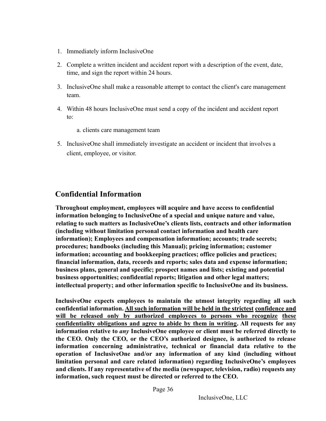 InclusiveOne Employee Handbook page 37