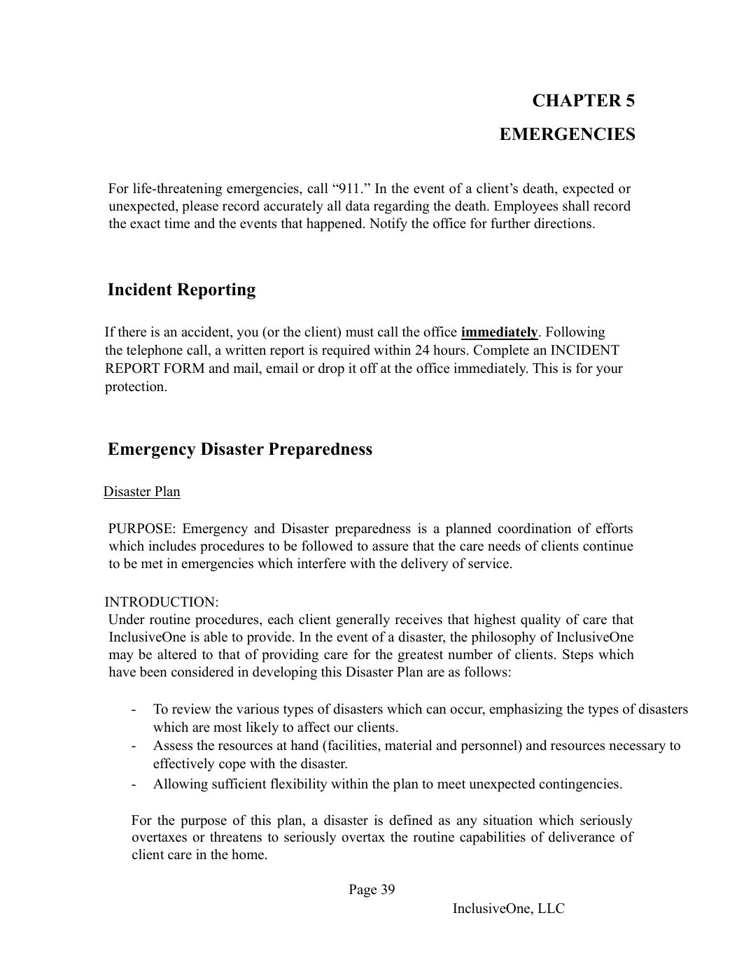 InclusiveOne Employee Handbook page 40