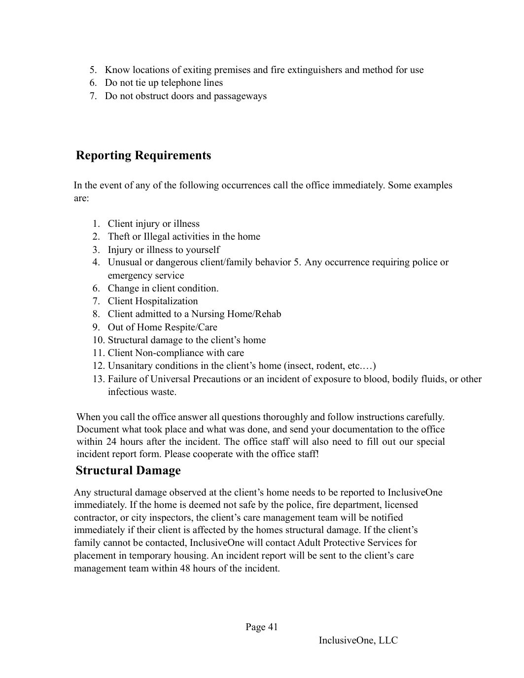 InclusiveOne Employee Handbook page 42