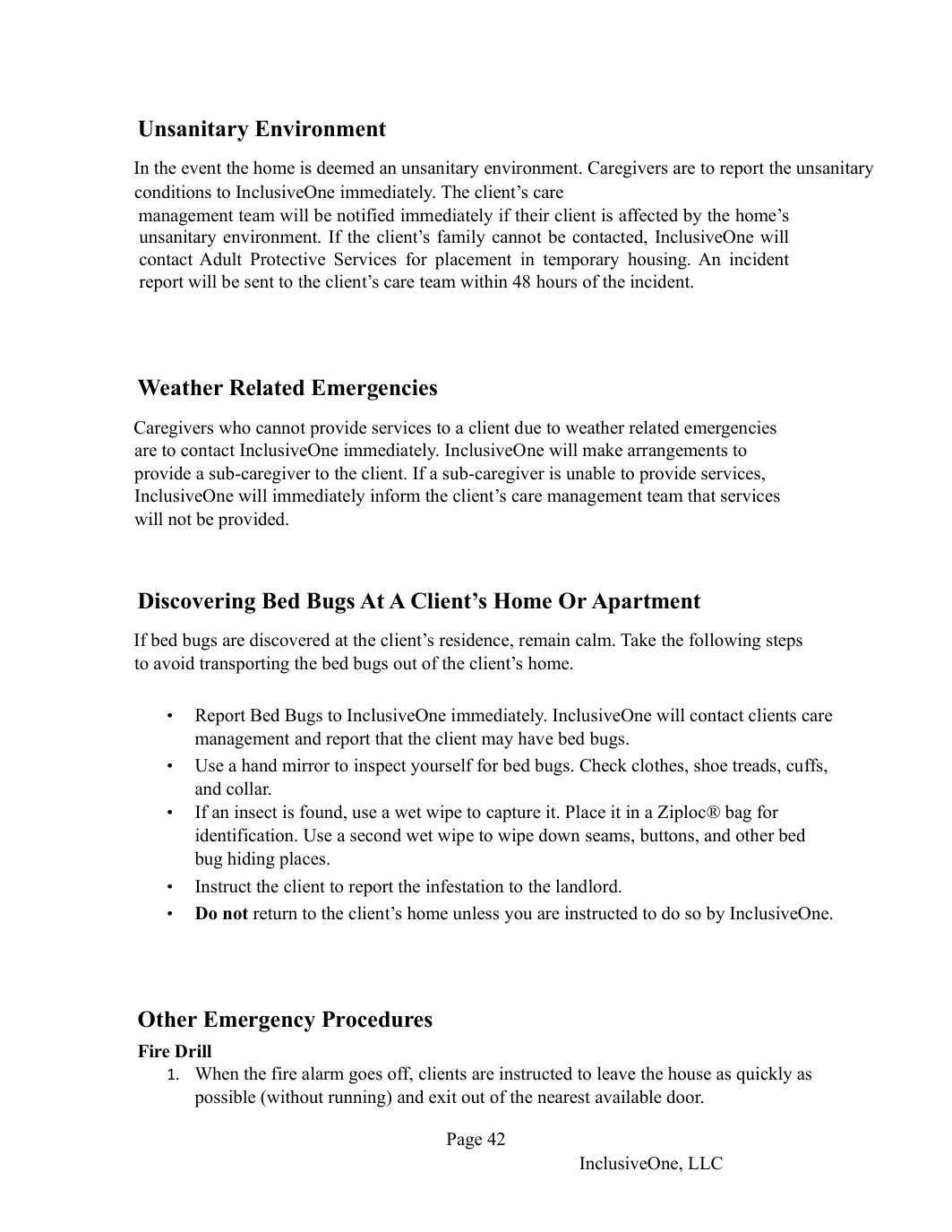InclusiveOne Employee Handbook page 43