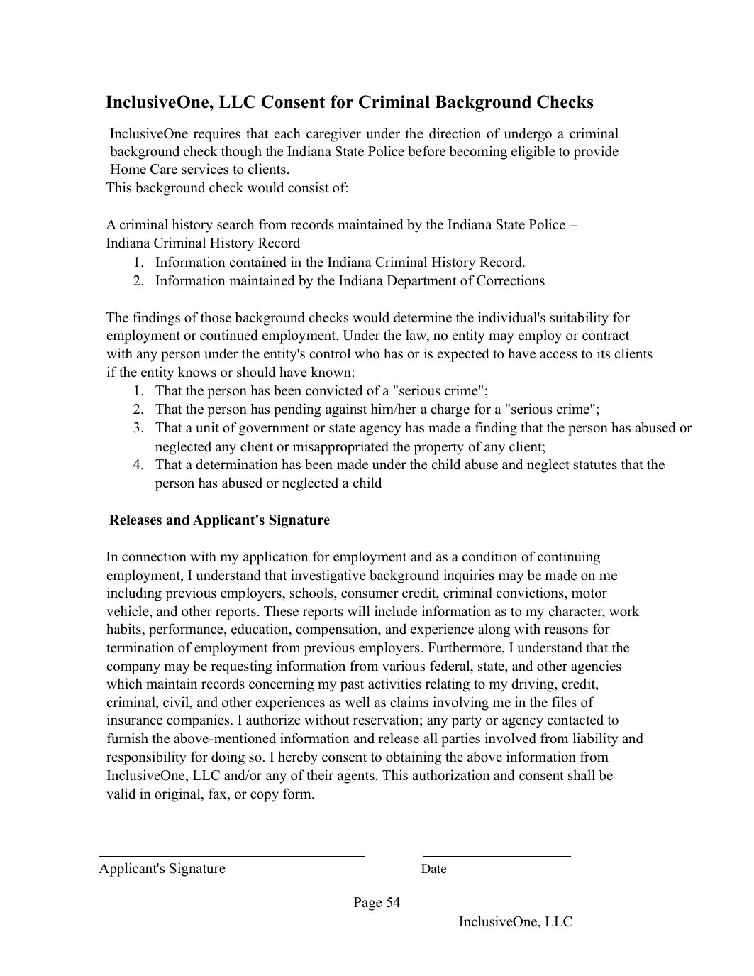 InclusiveOne Employee Handbook page 55